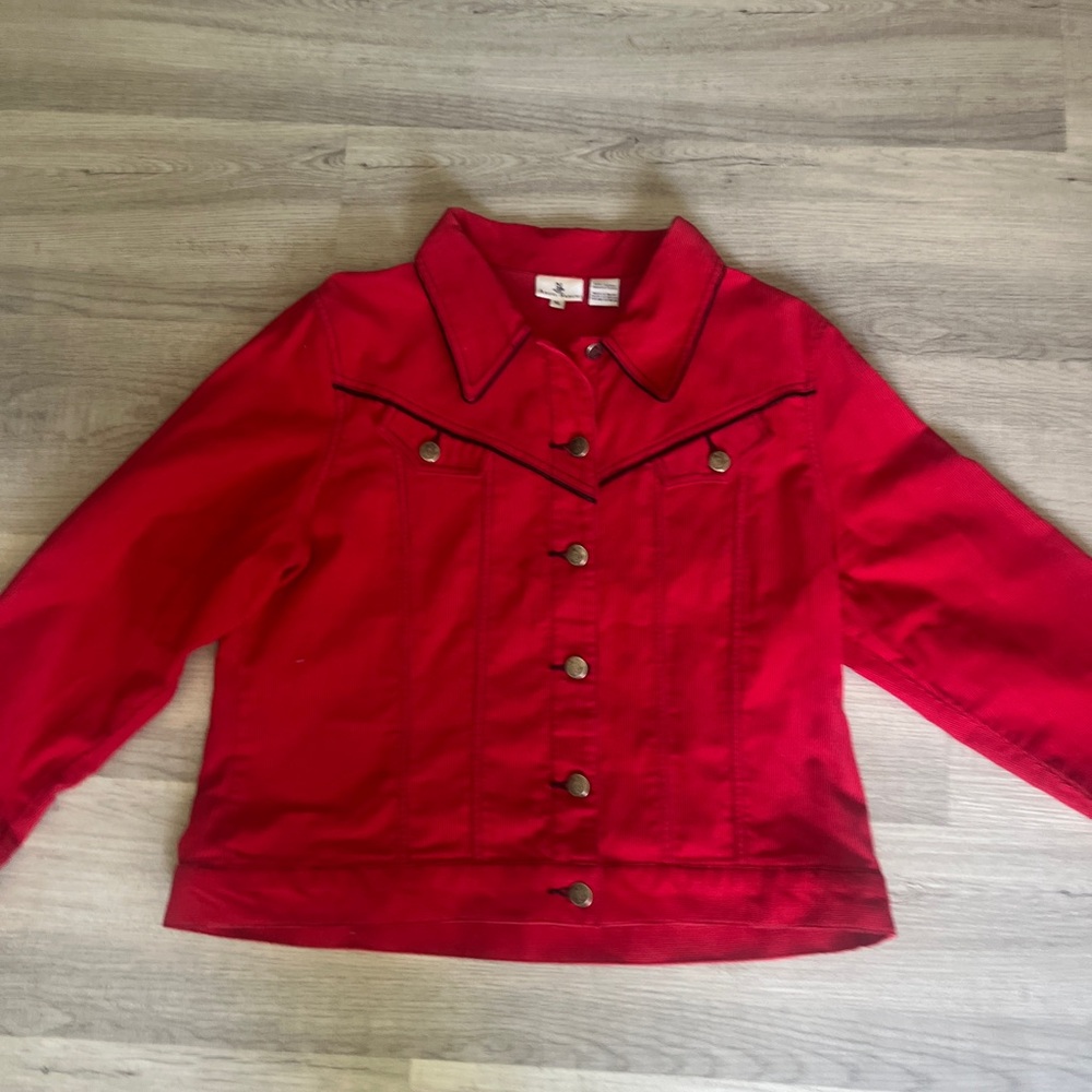 Angel Ranch Women's Red Corduroy Western Jacket XL